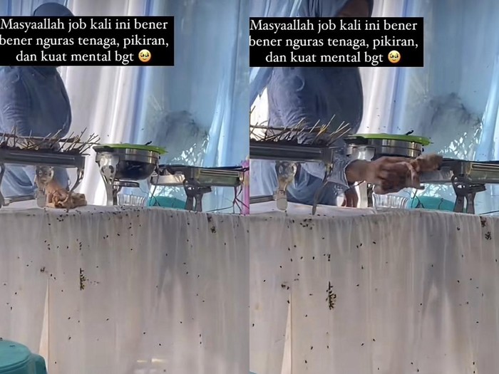 Fotografer ini terkejut ketika melihat lokasi resepsi pernikahan dipenuhi lalat. Postingan tersebut langsung viral di media sosial.