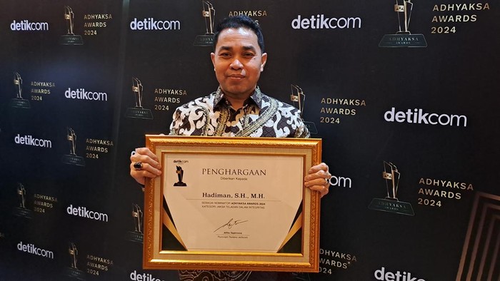 Aspidsus Kejaksaan Tinggi Sumatera Barat, Hadiman menjadi salah satu nominator dalam kategori Jaksa Teladan dalam Integritas Adhyaksa Awards 2024 (Yulida-detikcom)
