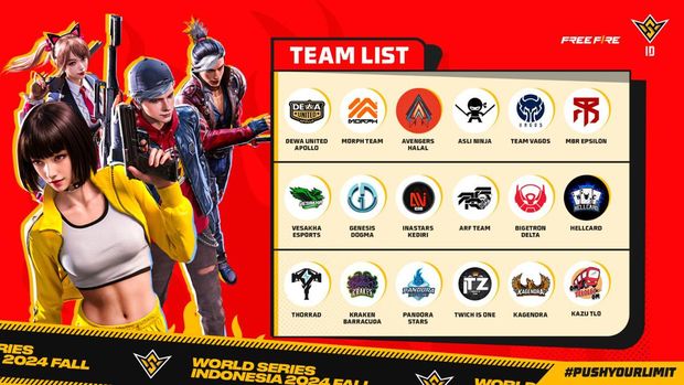 Garena Indonesia siap menghelat FFWS ID 2024 Fall pada hari ini, Jumat, 5 Juli 2024. Untuk jadwal lengkap, besaran hadiah, dan tim yang akan bertanding adalah sebagai berikut.
