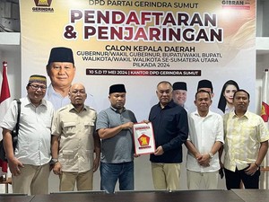 Wakil Ketua DPRD Sumut Harun Mustafa Daftar Bacalon Bupati Madina ke Gerindra