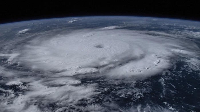This image provided by NASA shows Hurricane Beryl from the International Space Station on Sunday, July 1, 2024. Beryl was roaring toward Jamaica on Wednesday, July 3, with islanders scrambling to make preparations after the powerful Category 4 storm earlier killed at least six people and caused significant damage in the southeast Caribbean.  (NASA via AP)