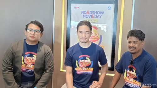 Kepala Satgas Direktorat Sosialisasi dan Kampanye Anti Korupsi KPK, Medio Venda (kiri), Rahabi Mandra selaku Juri ACFFest Kupang (tengah,) dan Manuel Alberto Maia, Sutradara Komunitas Film Kupang, Jumat (5/7/2024).