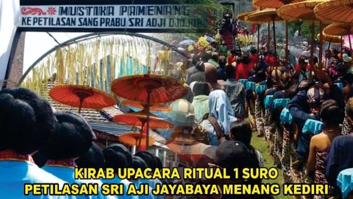 Kirab 1 Suro Petilasan Sri Aji Jayabaya Desa Menang Kediri.