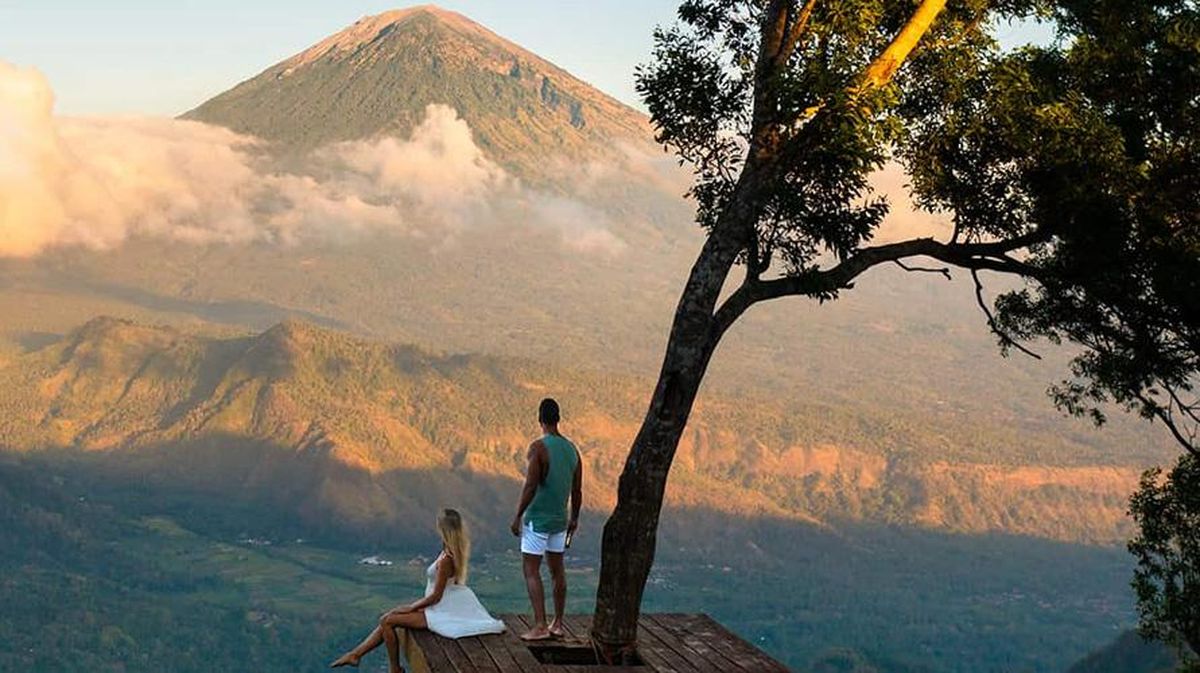 Indahnya Lahangan Sweet Bali, Pemandangan Berlatar Gunung Agung