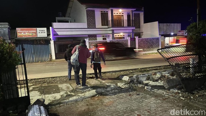 Lokasi ribut-ribut rombongan pengajian di Sukabumi.