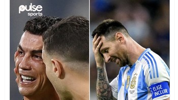 Dua pemain yang dulu identik terbaik dunia, Cristiano Ronaldo dan Lionel Messi sama-sama gagal penalti di Euro 2024 dan Copa America 2024. Foto: Twitter
