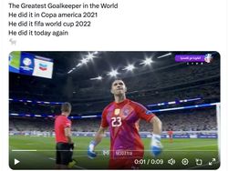 Emi Martinez Sakti Adu Penalti dan Messi Meringis Ramaikan Linimasa