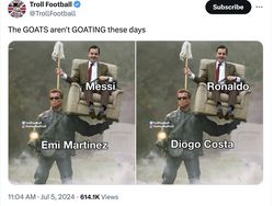 Meme Messi Gagal Penalti, Solider Sama Ronaldo