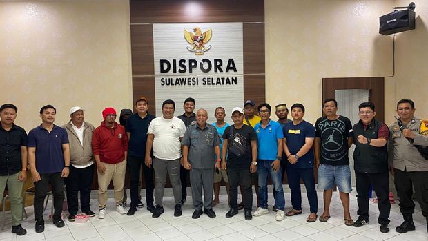 PN-SSI Sulawesi datang ke Dispora Sulsel meminta kejelasan pembangunan Stadion Sudiang.