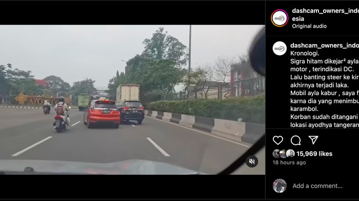 Viral LCGC Sigra Ugal-ugalan, Senggol Mobil-Bikin Celaka Pemotor