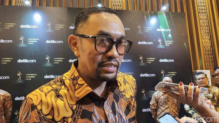 Wakil Ketua Komisi III DPR Ahmad Sahroni mengapresiasi penyelenggaraan acara Adhyaksa Awards 2024. (Firda/detikcom)