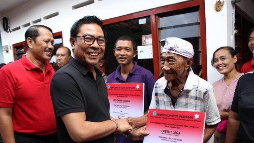 Bantuan rumah layak huni di wilayah Denpasar, Bali pada Jumat (5/7/2024) lalu