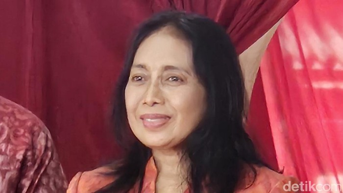 I Gusti Ayu Bintang Darmawati alias Bintang Puspayoga, Sabtu (6/7/2024). (foto ; Putu Krista/detikBali).