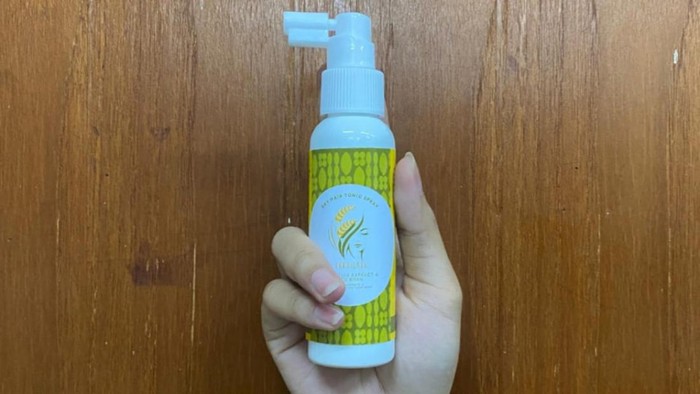 Hairtonik Freshair yang dibuat dari limbah dedak padi, daun pandan dan daun mint