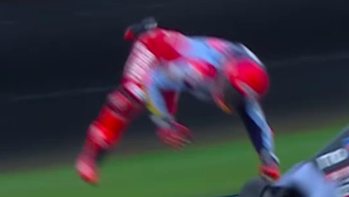 Marc Marquez Marc Marquez terjatuh di sesi latihan MotoGP Jerman