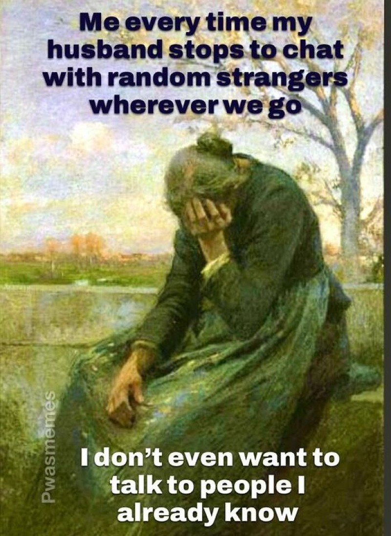 Meme Zaman Klasik Gambarkan Capeknya Bersosialisasi, Pas Buat Introvert