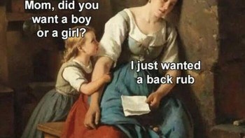 Cuma mau dipijit saja. Foto: Classical Sarcasm - Classical art memes via Bored Panda