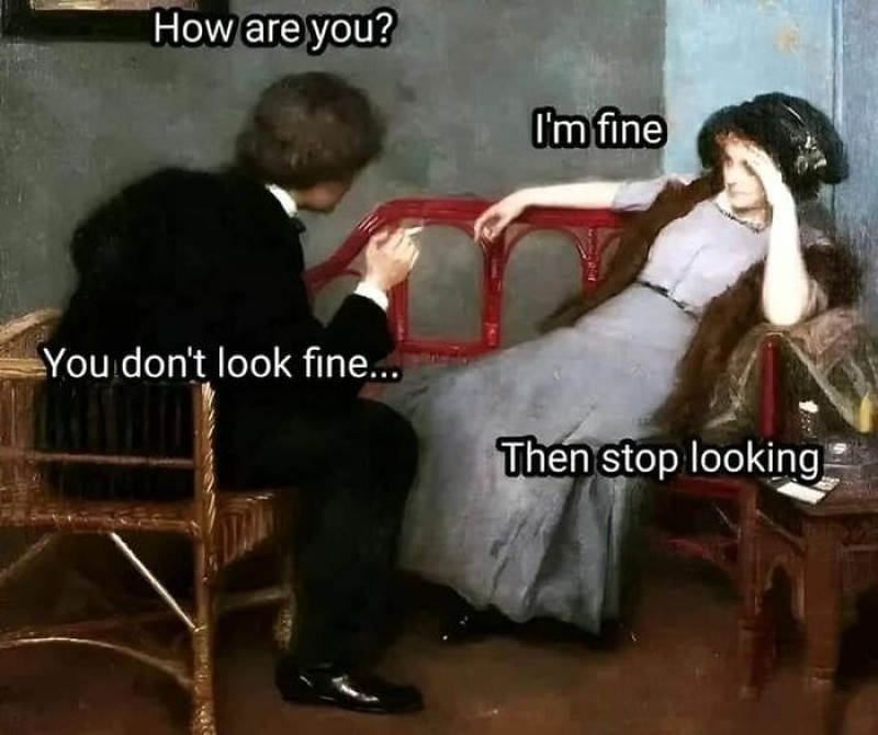 Meme Zaman Klasik Gambarkan Capeknya Bersosialisasi, Pas Buat Introvert