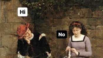 Just, no. Foto: Classical Sarcasm - Classical art memes via Bored Panda