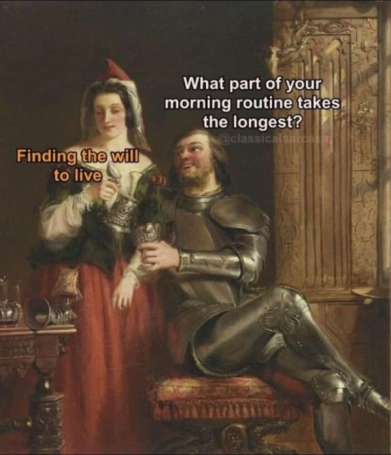 Meme Zaman Klasik Gambarkan Capeknya Bersosialisasi, Pas Buat Introvert