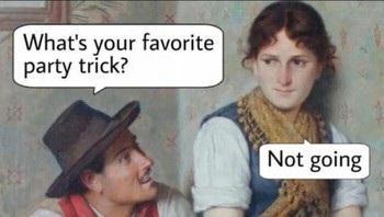Pesta? Nggak akan datang. Foto: Classical Sarcasm - Classical art memes via Bored Panda