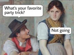 Meme Zaman Klasik Gambarkan Capeknya Bersosialisasi, Pas Buat Introvert