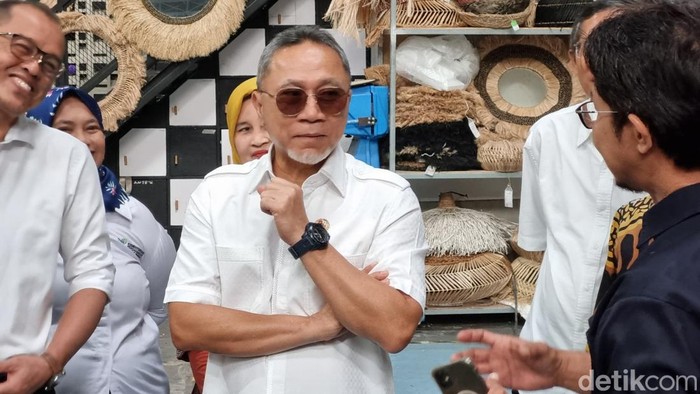 Menteri Perdagangan Zulkifli Hasan di Bantul, Sabtu (6/7/2024).