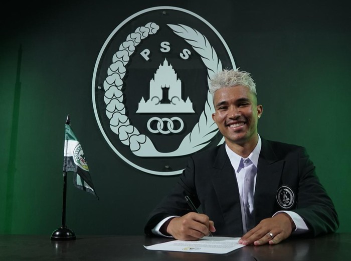 SS Sleman meresmikan striker baru, Gustavo Tocantins. Foto diunggah Sabtu (6/7/2024).