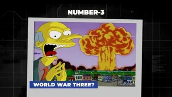 Pada tanggal 22 November 1987, The Simpsons merilis seri pendek ke-16 yang judulnya World War 3. Di tahun 2024, ada beberapa negara yang terlibat krisis. Karena itu, ada sejumlah ahli yang berpendapat bahwa dunia sudah berada di masa peperangan. Kita pun dikatakan semakin dekat dengan Perang Dunia III. Foto: BlogAllOut via HubPages