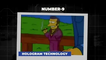Dalam salah satu episodenya, Bart dipercaya sedang menunjukkan seperti apa masa depan. Bart diceritakan menerima pesan hologram yang mengundang bandnya untuk manggung di klub. Kira-kira, kapan ya, teknologi hologram akan umum dipakai sehari-hari? Foto: BlogAllOut via HubPages