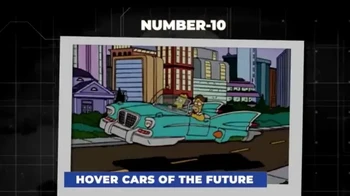 Dalam episode 15 musim 16 The Simpsons bertajuk Future Drama, Bart dan Lisa melihat masa depan keluarga, dan apa yang mereka lihat sungguh mencengangkan. Di masa depan ini, Homer dan Bart berkeliling menyusuri jalanan dengan mobil melayang mereka. Episode ini rilis pada 117 April 2005. Foto: BlogAllOut via HubPages