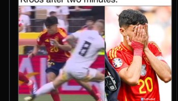 Menurut warga X.com, itu keputusan yang gila karena tak memberi kartu kepada Kroos. Foto: (Twitter).