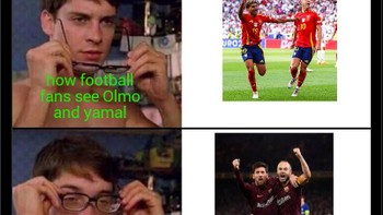 Menurut detikers gimana, emang penampilan Dani Olmo dan Yamal mengingatkan dengan duet Messi-Iniesta? Foto: (Twitter).