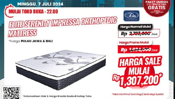 Diskon Kasur di Transmart Full Day Sale.