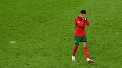 Ekspresi Ronaldo Saat Kalah dari Prancis di Euro 2024