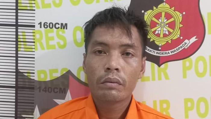 Tampang Apriadi, salah satu pelaku pembunuhan pemilik warkop di Ogan Ilir.