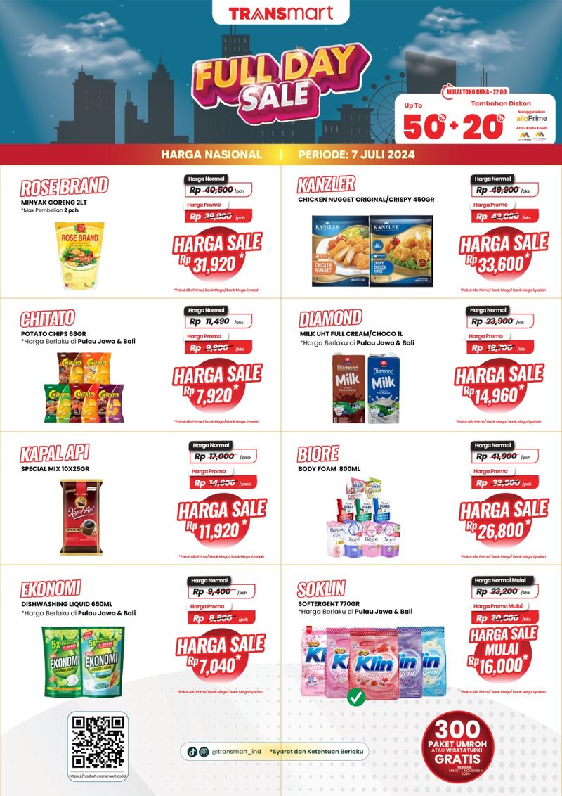 Transmart Full Day Sale Minggu 7 Juli
