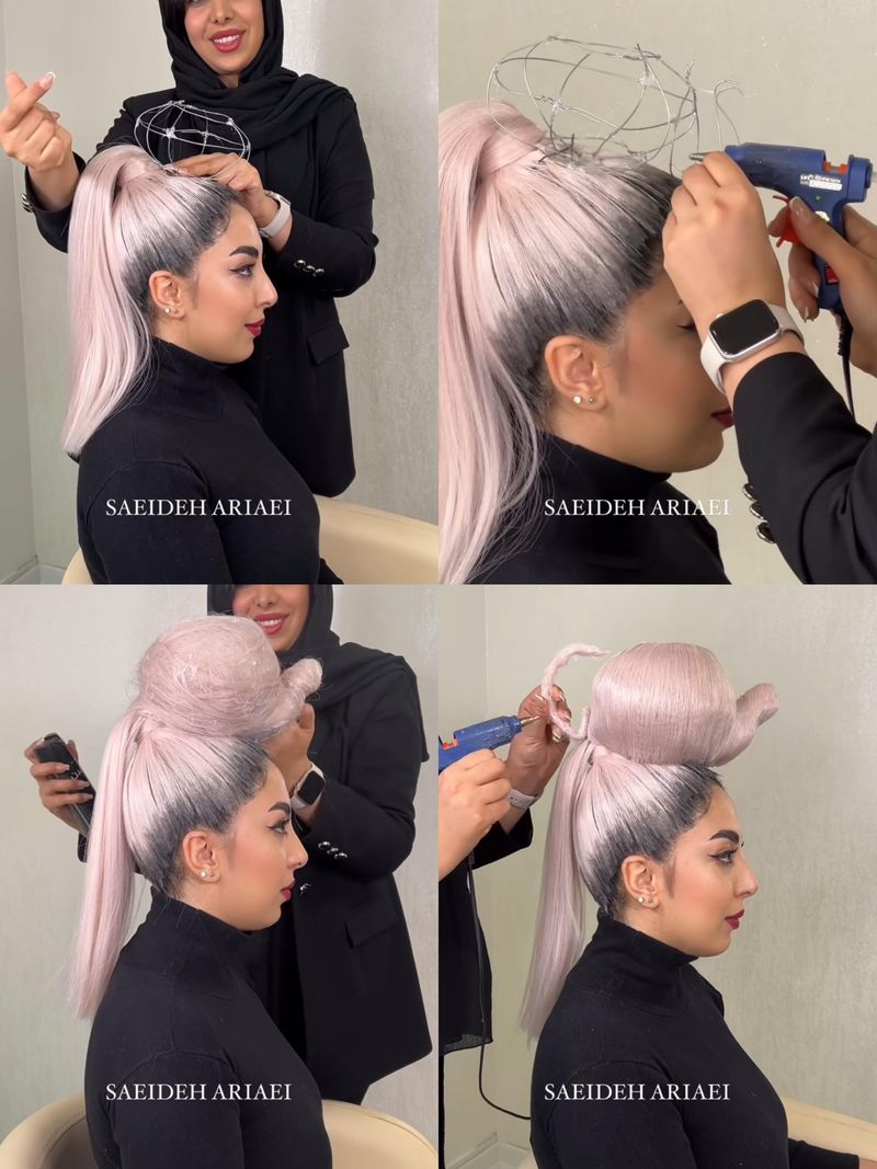 Penata gaya rambut bentuk teko teh