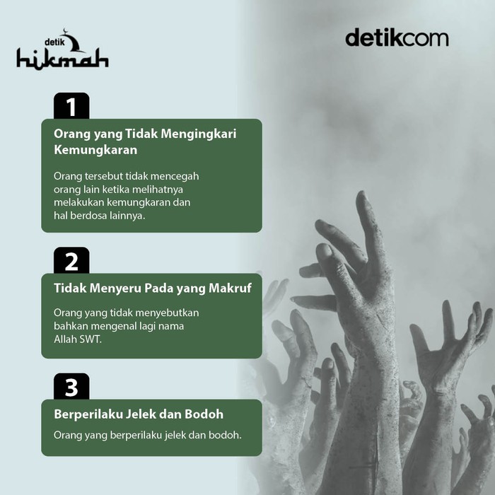 Infografis golongan yang menjumpai dahsyatnya kiamat