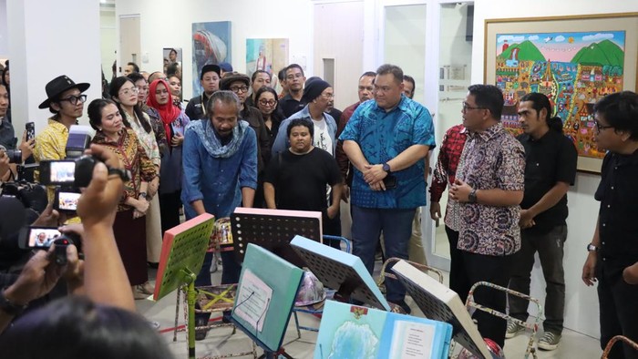 Polres Bantul menggelar pameran seni Bentang Harmoni dalam memperingati Hari ke-78 Bhayangkara.