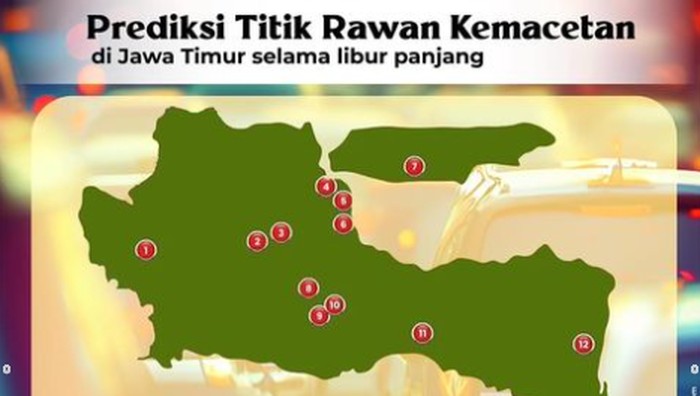 Prediksi titik macet di Jatim.