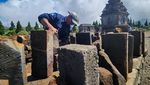 Melihat Proses Rehabilitasi Candi Srikandi di Dieng