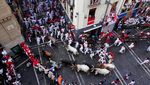 Potret Ribuan Orang Dikejar Banteng Saat Festival San Fermin di Spanyol