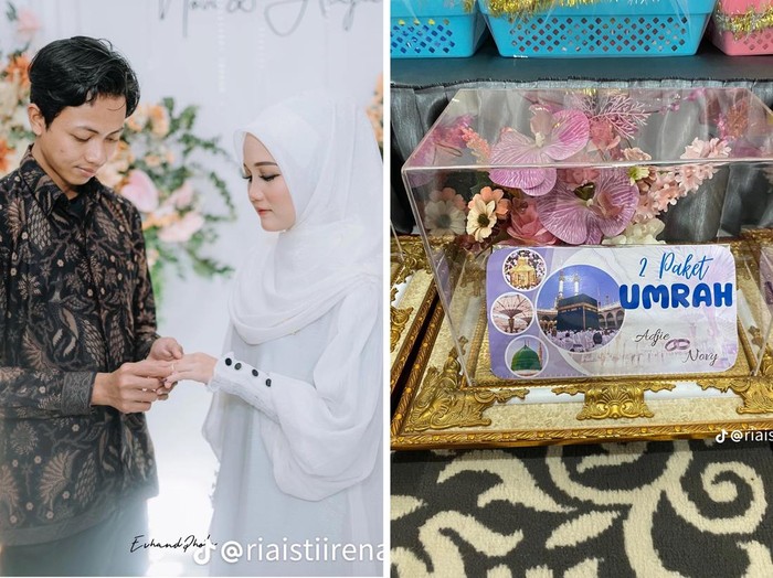 Seserahan pasangan pengantin asal Sulawesi Tengah ini ada paket umrah, uang tunai hingga iPhone. Postingan tersebut langsung viral di media sosial