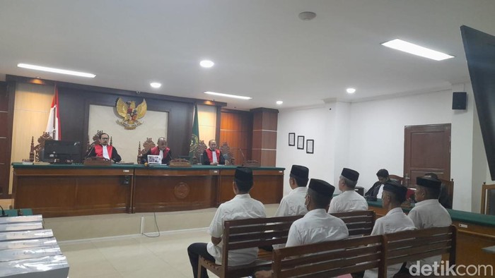 Sidang tuntutan kasus korupsi pembangunan bendungan Paselloreng, Wajo, Sulsel. Andi Audia Faiza Nazli Irfan/detikSulsel