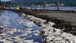 Tumpukan Sampah Cemari Pantai Manakarra