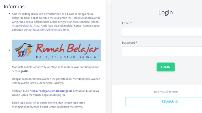 Verval PTK di situs sso.data.kemdikbud.go.id.