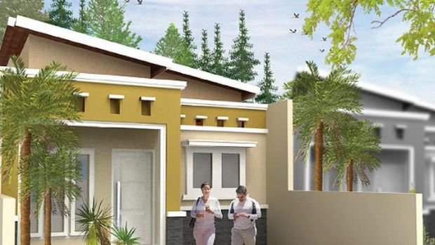 Desain atap satu sisi