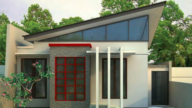 Desain atap satu sisi