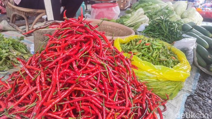 Harga cabai naik di pasar Lubuklinggau.